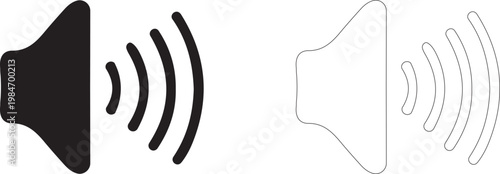 Volume control. Sound symbol. Speaker icon. Vector button for interfaces.