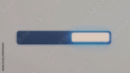 A sleek, modern blue progress bar with a white fill indicating partial completion on a neutral gray background.