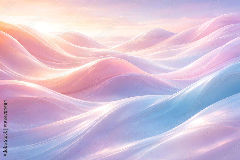 Obraz premium Soft Pastel Abstract Waves Luxury Background
