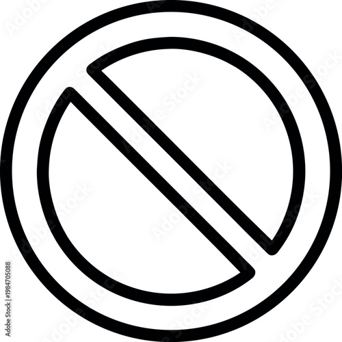 Black Prohibition No Symbol for Restriction Notices