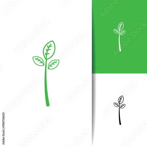 Leaf Icon Minimal Nature Design