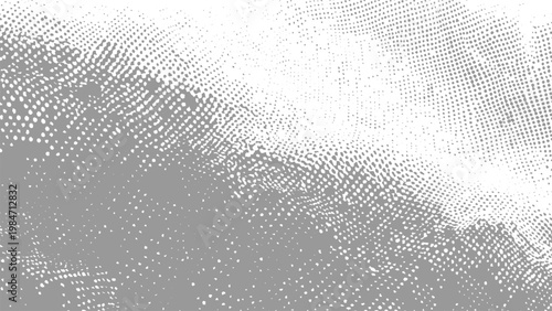 Grey and white halftone dots pattern texture background design element graphic resource