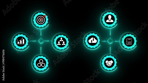 Change management strategy concept with business professional presenting digital team interface, organizational transformation process, leadership alignment and workforce transition planning