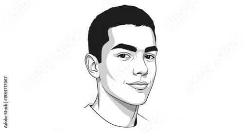 Young male portrait headshot with confident expression.