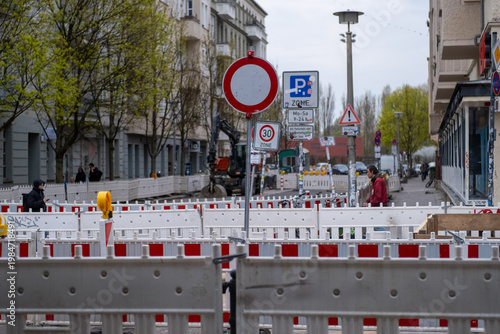 Foto Construction site barrier