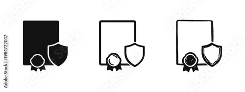 Certified Protection and Insurance Policy Document Icons