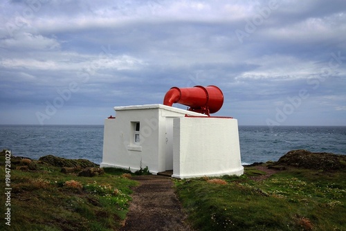 Принти на полотні Foghorn of Langness Lighthouse view, Castletown, Isle of Man
