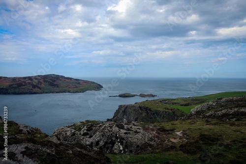 Calf of Man island view by sunny noon, Isle of Man