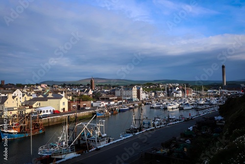 Peel town panoramic view, Isle of Man