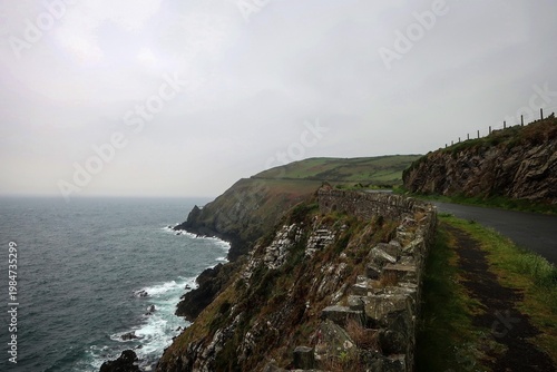 Old Marine drive road view by rainy morning, Douglas, Isle of Man