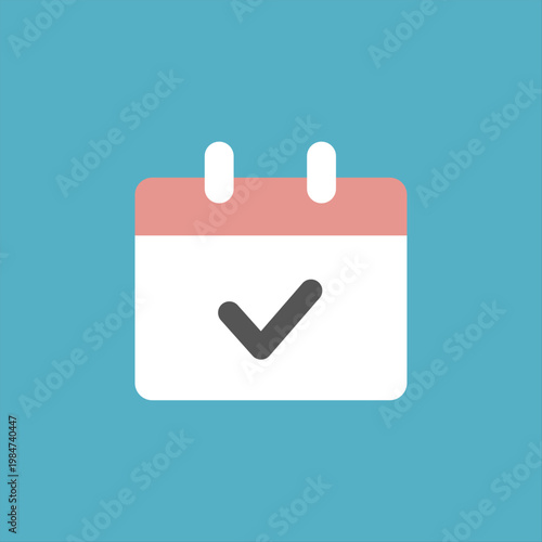 シンプル販促・案内アイコンシリーズ – 予約確定カレンダーアイコン（フラット・フライヤー・チラシ用）