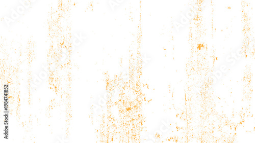 Abstract grunge texture with golden brown splatters and stains on white surface