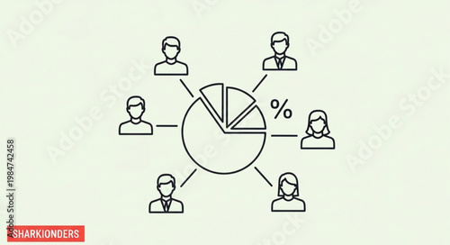 Pie Chart Representing Business Analytics and Customer Segmentation.