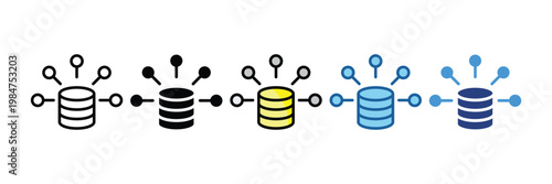 Data  Icon Set Multiple Style Collection