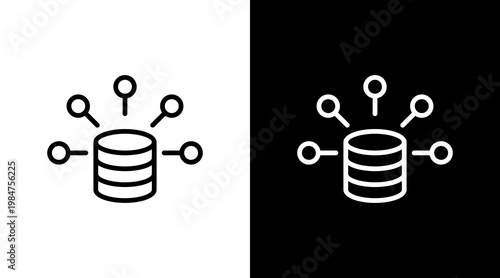 Data  White Icon Set Design
