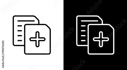 Copy  White Icon Set Design