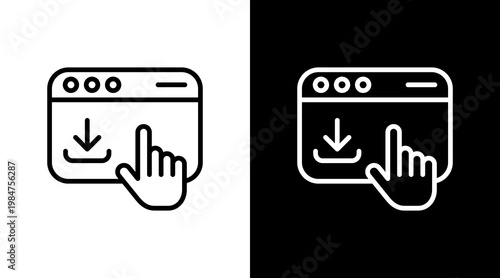 Website  White Icon Set Design