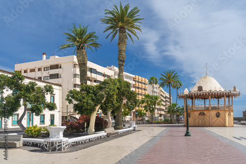 The promenade in Arrecife the capital of Lanzarote one of the Canary islands
