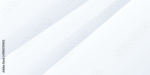 Abstract elegant white background with overlapping diagonal layers and soft shadows