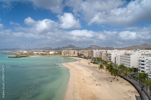 The city beach in Arrecife on the island of Lanzarote