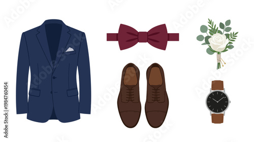 Mens formal accessories and clothing.