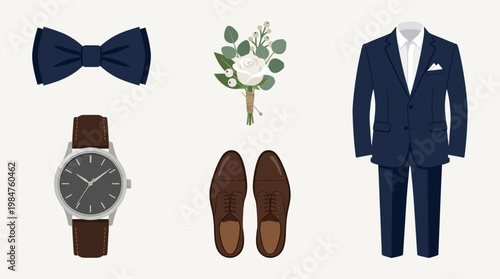 Mens formal wear and accessories.