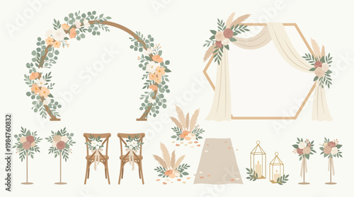 Wedding Decorations and Floral Arrangements.