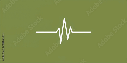 Abstract medical vector illustration of a business health concept featuring an ECG heartbeat pulse line and cardiogram wave graph on a blue monitor background