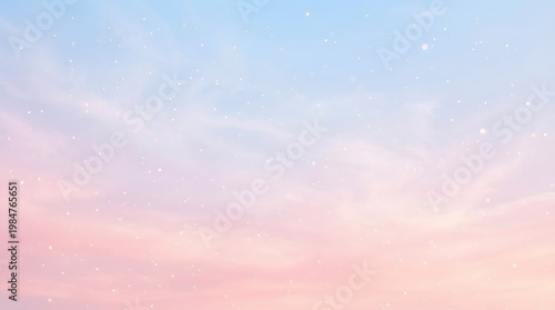 A serene pastel colored sunset sky.