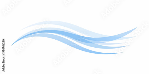 Soft flowing blue waves create a smooth vector illustration with light curves and an abstract water pattern for a modern web backdrop design