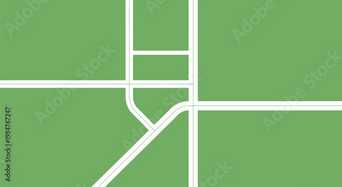 Minimal abstract road map vector intersection layout clean flat design
