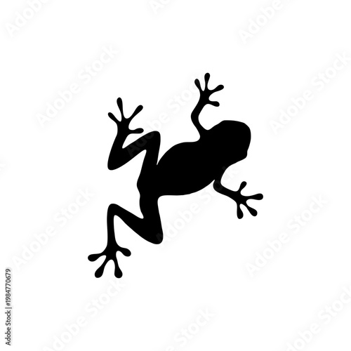 silhuete icoin frog vector