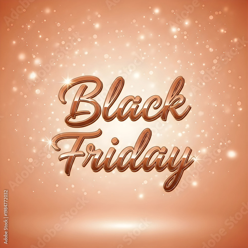 Black friday sale announcement festive orange and gold glitter background