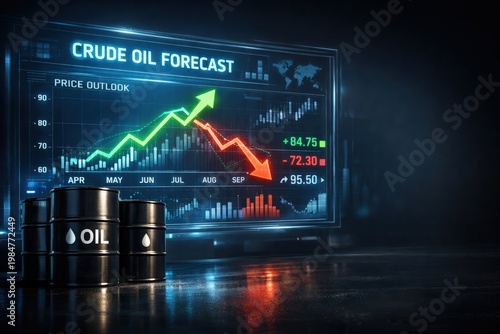 Crude Oil Forecast Showing Price Fluctuation and Market Trends