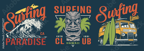 Surfing club in Hawaii scene