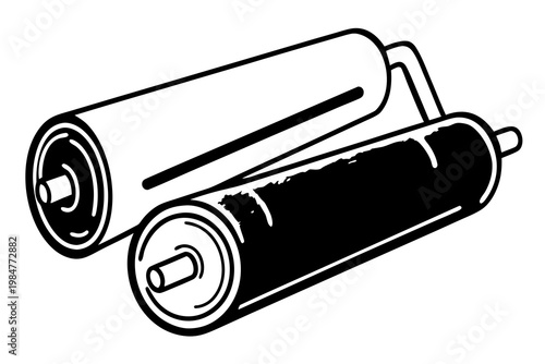 black and white battery