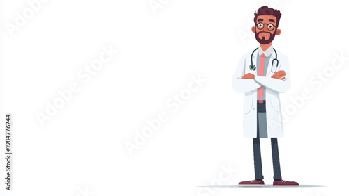 Portrait of a doctor with stethoscope in his clinic for medical and healthcare services