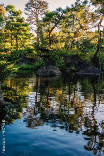 Kokoen, traditional Japanese garden in Himeji, Japan