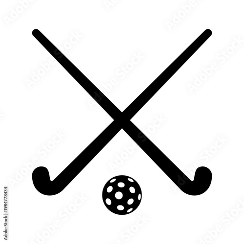 Hockey logo design. Flat Image