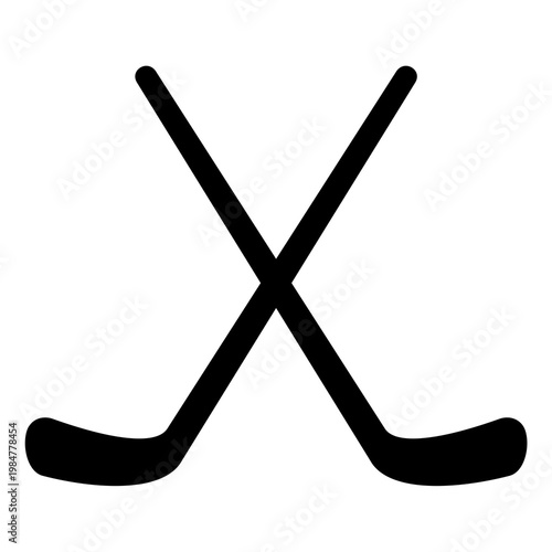 Hockey logo design. Flat Image