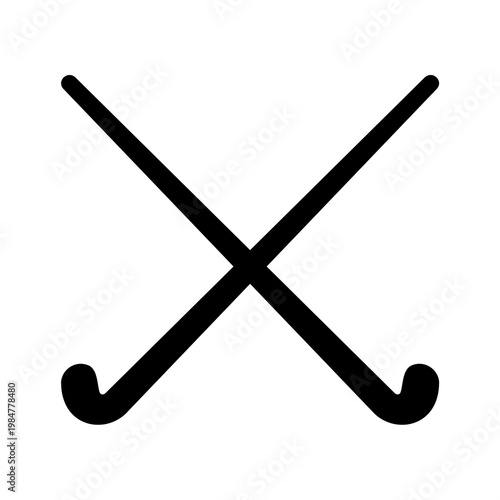 Hockey logo design. Flat Image