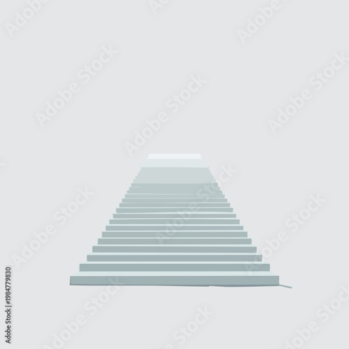 Minimalist staircase ascending into light conceptual design vector illustration