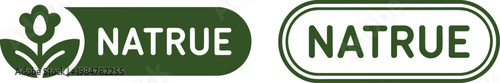 NATRUE Certified Organic Label Icons for Natural Cosmetics and Eco-Friendly Product Packaging