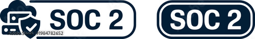 SOC 2 compliance icons for data security certification and cloud privacy standards