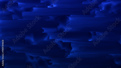 Photos Abstract blue glitch background with horizontal distortion lines digital error s
