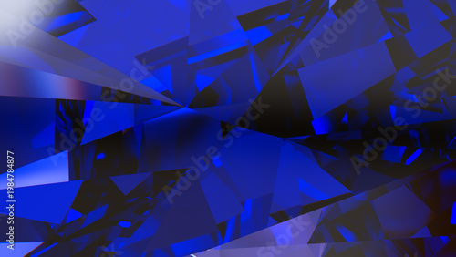 Sapphire Crystal Facets – Abstract Blue Gemstone Background, Deep sapphire gemstone close-up with angular prismatic facets; vivid blue abstract texture perfect for luxury branding, posters