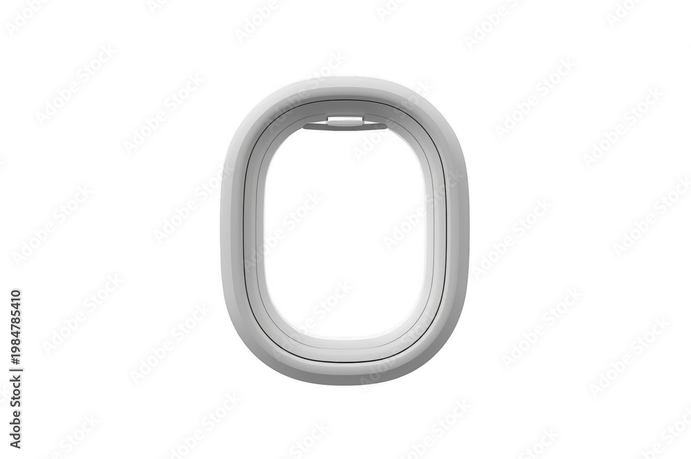 Obraz premium Airplane window frame on transparent background for travel concepts