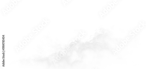 White clouds float on a transparent background with soft edges and a gentle appearance