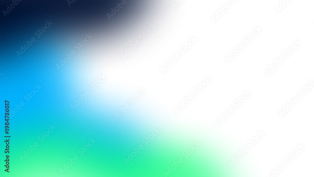 Fototapeta premium Minimal abstract element of blue and green gradient waves with grainy texture