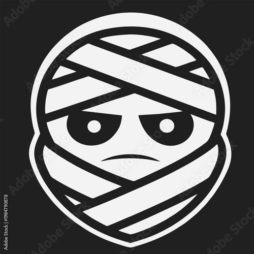 mummy design vector illustration logo modern minimalist
